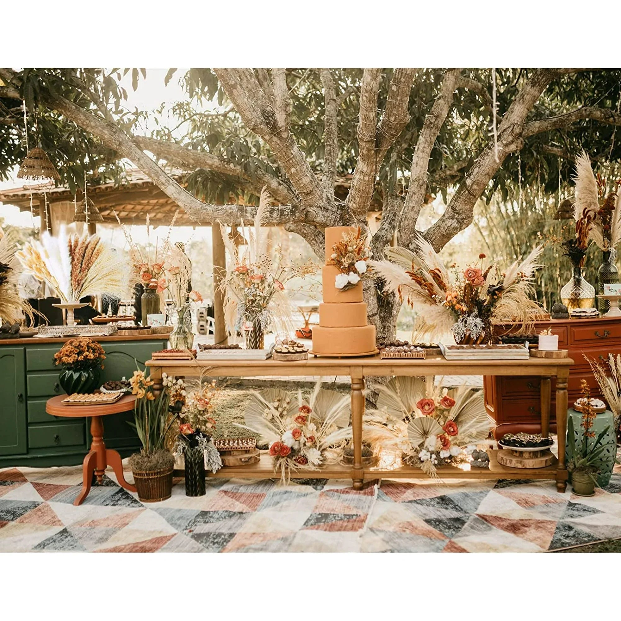 Sanmadrola Dried Pampas Grass Decor 100 PCS Home Decoration for Wedding Boho Flowers Home Table Decor Rustic Farmhouse Party Spring Decor