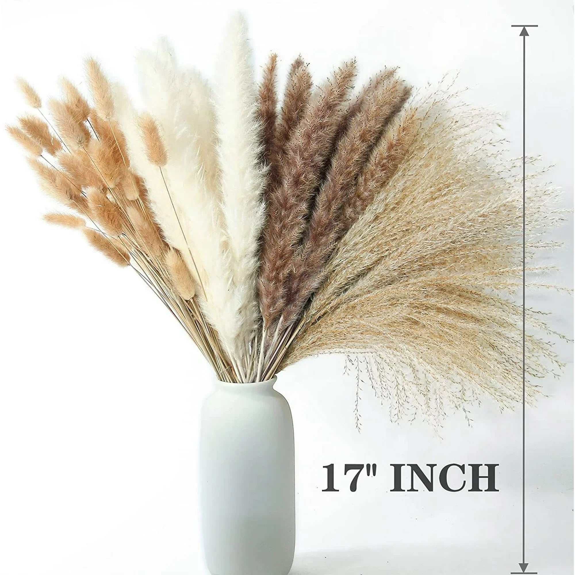 Sanmadrola Dried Pampas Grass Decor 100 PCS Home Decoration for Wedding Boho Flowers Home Table Decor Rustic Farmhouse Party Spring Decor